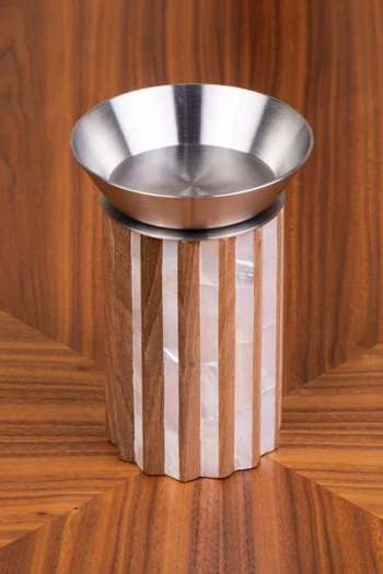 Striped  Mother of Pearl Mabkhara Incense Burner