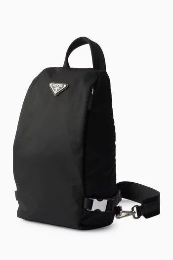 Backpack in Re-Nylon & Saffiano Leather