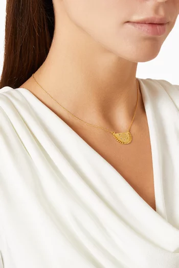 Starburst Crystal Necklace in 18kt Gold-plated Bronze