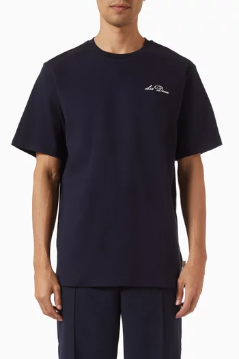 Signature-print T-shirt in Organic-cotton
