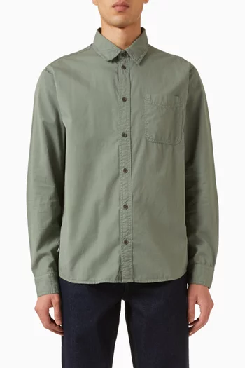 Garment Dyed Shirt in Cotton-twill