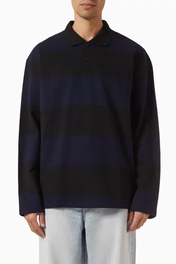 Striped Polo T-shirt in Jersey