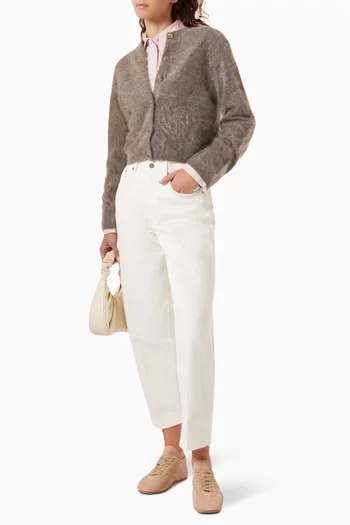 Brushed Cardigan in Cashmere
