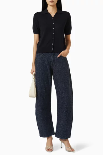 Short-sleeve Knitted Shirt
