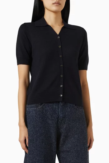 Short-sleeve Knitted Shirt