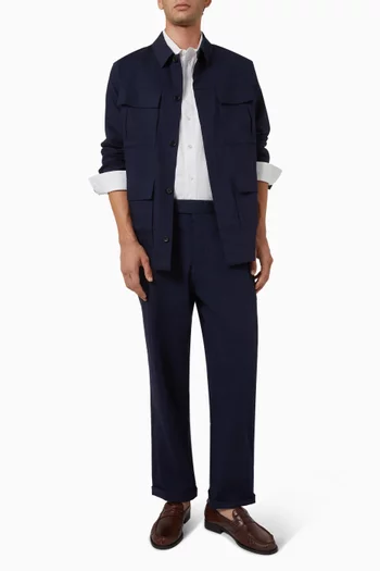 Utility Overshirt in Linen Blend