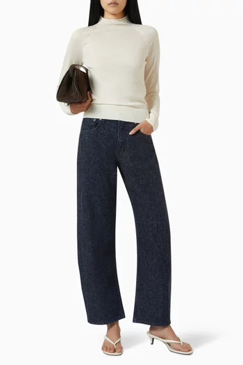 Funnel-neck Sweater in Merino Wool