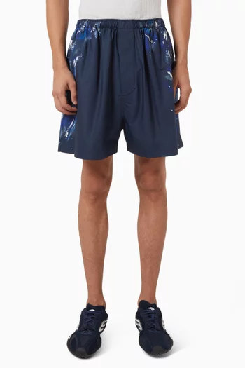 Paint Splatter Pyjama Shorts in Cotton Poplin