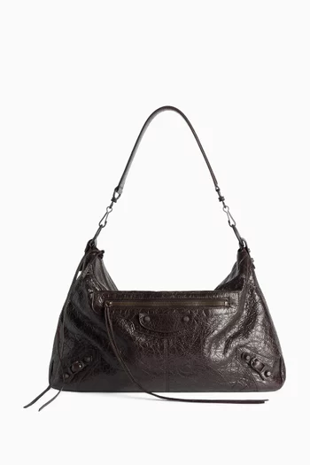 Medium Le City Moto Bag in Arena Lambskin