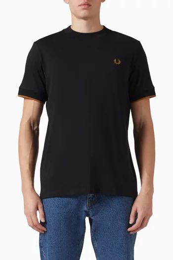 Mesh Cuff T-shirt in Cotton