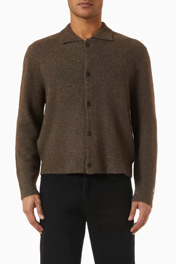Archive Knit Collared Cardigan in Yak-blend
