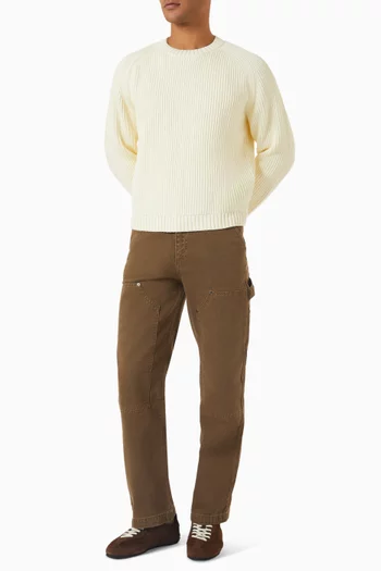 Fisherman Raglan Sweater in Cotton