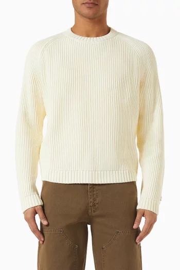 Fisherman Raglan Sweater in Cotton