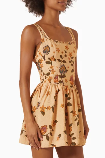 Ambra Zafra Floral Dress in Satin