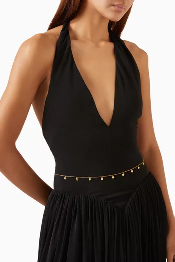 Gold Disc Charm Waist Chain in Stainless Steel