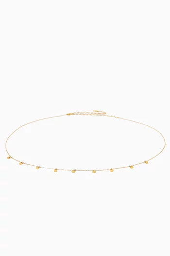 Gold Disc Charm Waist Chain in Stainless Steel