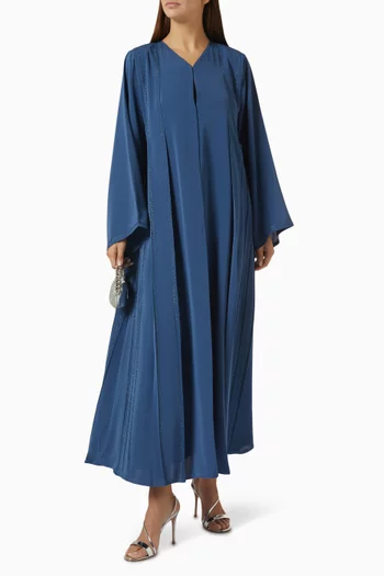 Stone Embellished Abaya in Nada