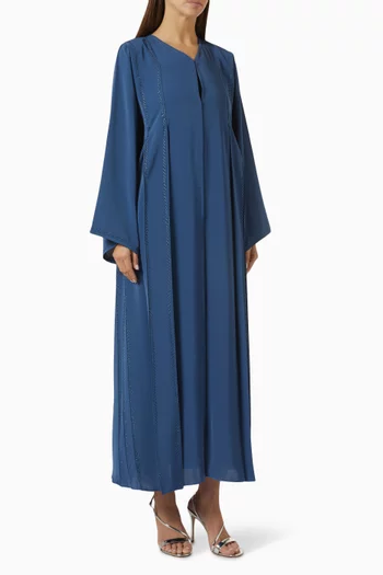 Stone Embellished Abaya in Nada