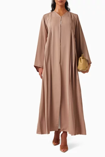 Stone Embellished Abaya in Nada