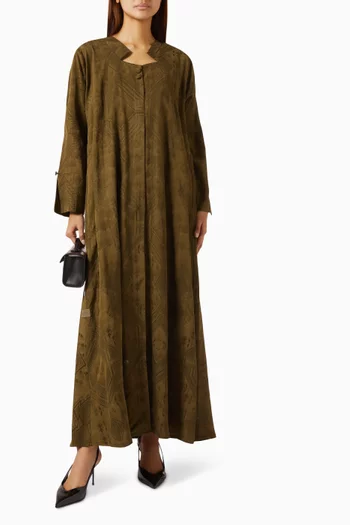Tonal Jacquard Abaya