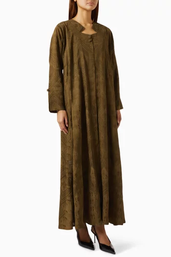 Tonal Jacquard Abaya