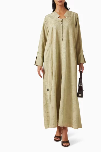 Tonal Jacquard Abaya