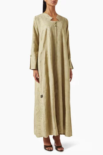 Tonal Jacquard Abaya
