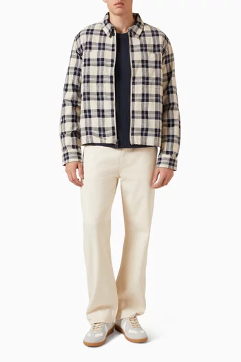 Capricorn Plaid Zip Jacket in Cotton
