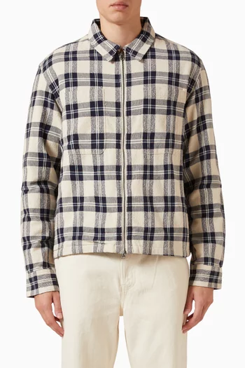 Capricorn Plaid Zip Jacket in Cotton