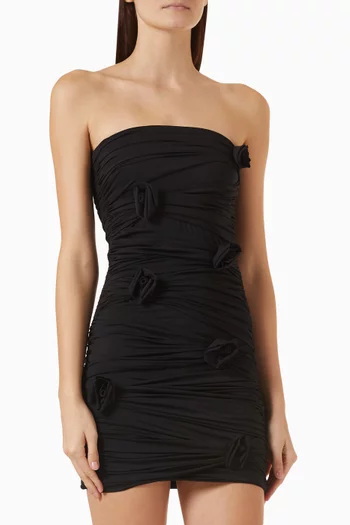 Destello Floral-appliqué Mini Dress