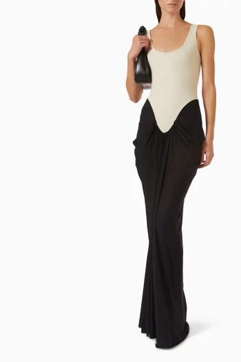 Aria Draped Column Dress