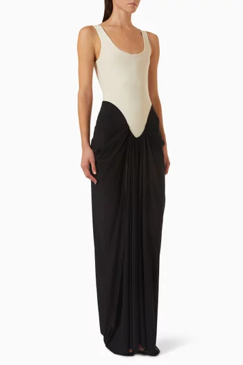 Aria Draped Column Dress