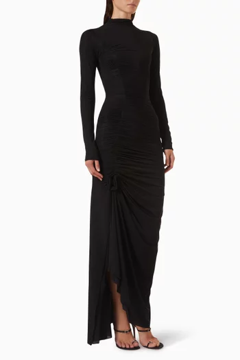Nimbo Floral-appliqué Ruched Dress