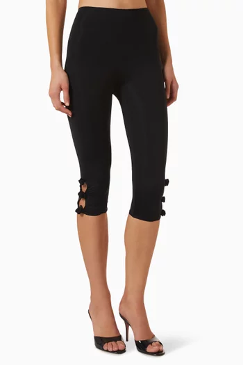 Ascenso Rosebud-detail Capri Pants