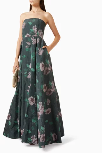 Isa Strapless Gown in Taffeta