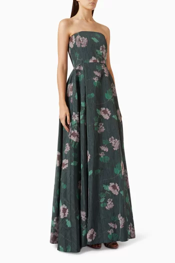Isa Strapless Gown in Taffeta