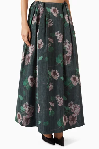 Callum Maxi Skirt in Taffeta