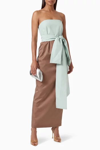 Lina Bow-detail Bustier Gown