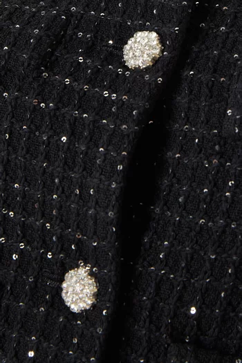 Sequin-embellished Jacket in Tweed