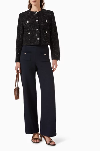 Sequin-embellished Jacket in Tweed
