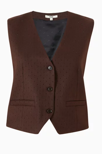 Rhinestone-embellished Vest