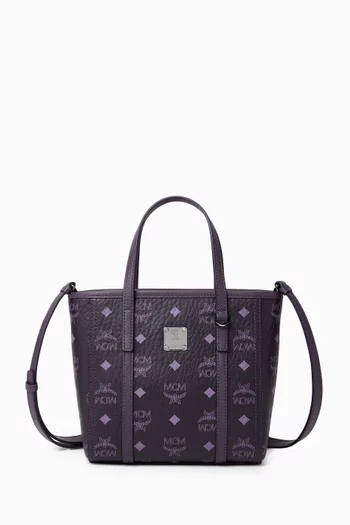 Mini Toni Shopper Tote Bag in Visetos Canvas