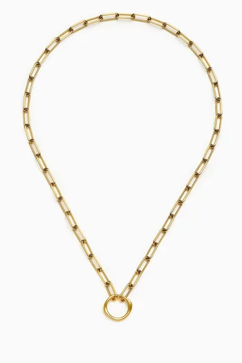 Harris Reed Interlinked Necklace in Brass