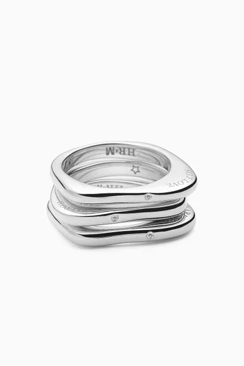 Harris Reed Stacking Rings in Sterling Silver