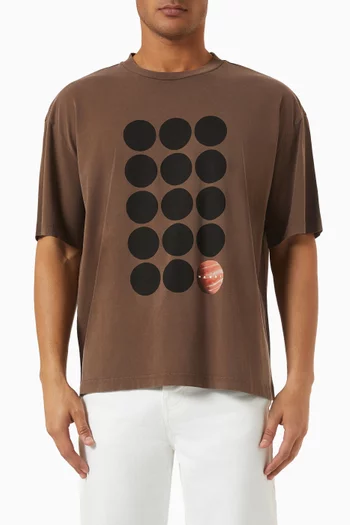 Planet Print T-shirt in Cotton