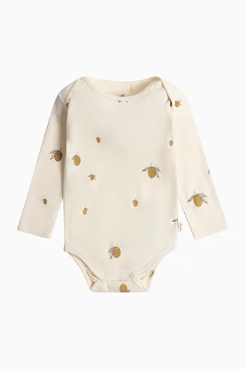 Lemon-print Bodysuit