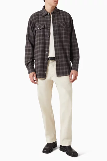 Two-pocket Check Shirt in Cotton