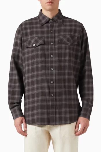 Two-pocket Check Shirt in Cotton