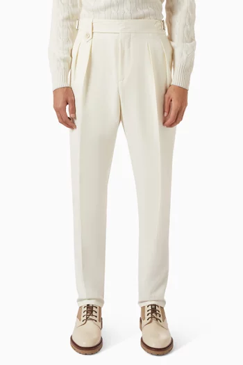 Tapered Pants in Cotton-gabardine