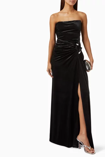 Emma Bustier Gown in Velvet